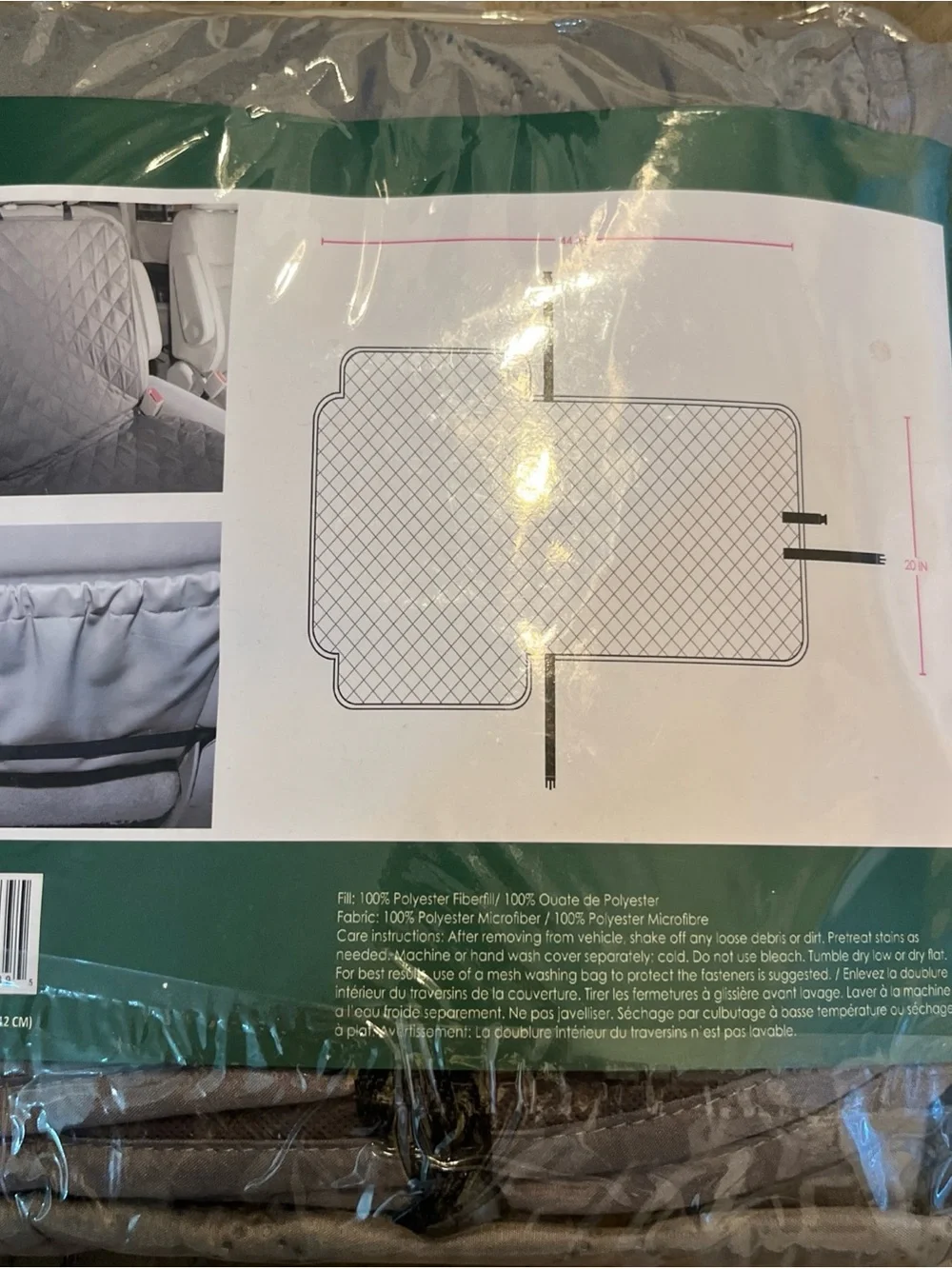 Travel Pups Gray Vehicle Seat Protector for Dogs